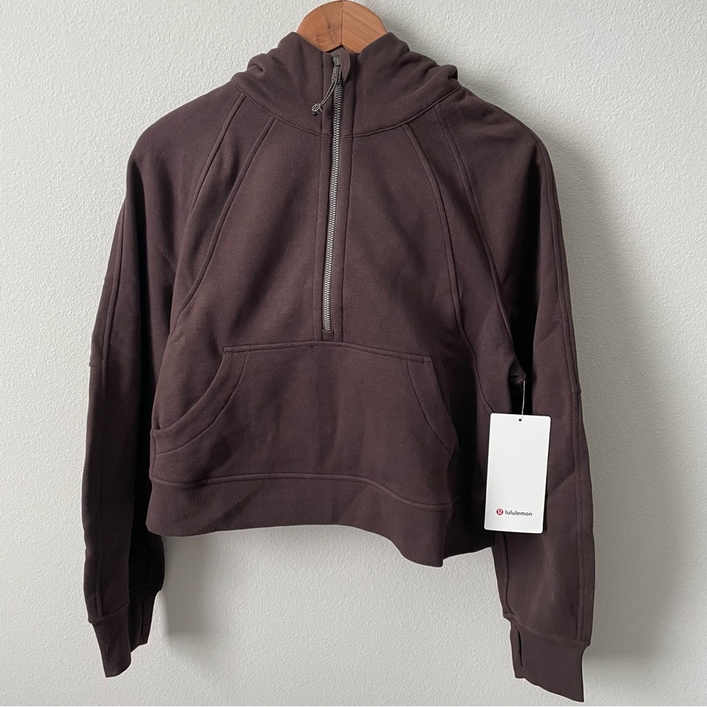 NWT Lululemon Scuba Oversized Half-Zip Hoodie Espresso Size XS/S